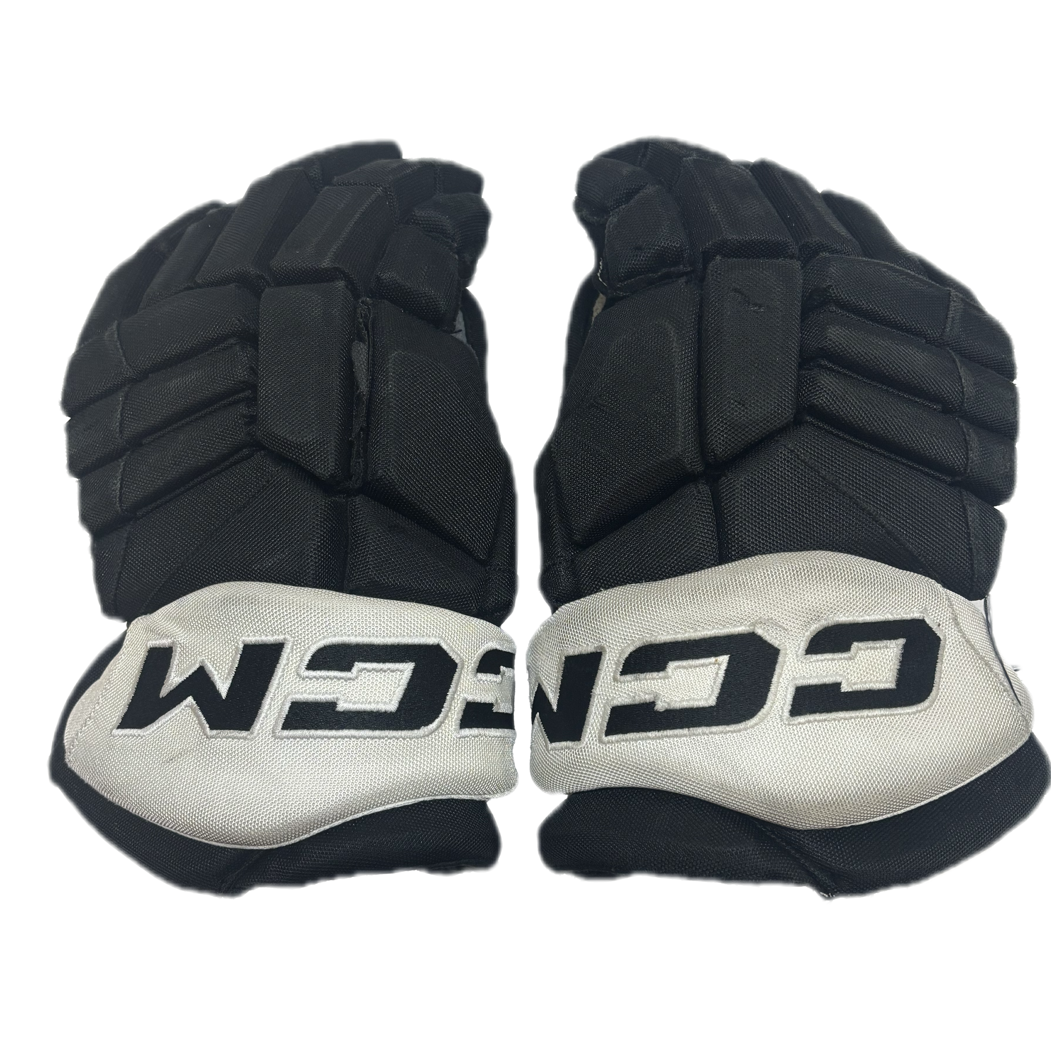 CCM HGJS - Used CHL Pro Stock Hockey Gloves (Black/White)